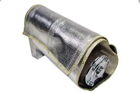 img 2 attached to 🔥 A-Team Performance 010402 Starter Heat Shield Wrap: High-Temperature Fiberglass Protection with Aluminized Silver Insulation - Versatile 7"x 24