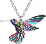 🦜 bonsny enamel alloy chain hummingbird bird necklace pendant - original design for women, kids, and charming gifts logo