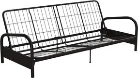 img 3 attached to Modern Metal Futon Frame: DHP Vermont, Classic Design, Full Size - Black