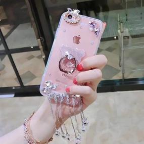 img 2 attached to LCHDA Diamonds Rhinestone Protective Kickstand Cell Phones & Accessories