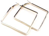 👩 stylish and durable yukhins stainless steel simple geometric big hoop earring - perfect for women and girls logo