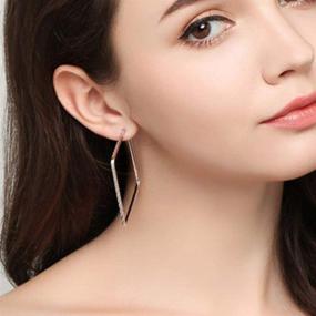 img 3 attached to 👩 Stylish and Durable Yukhins Stainless Steel Simple Geometric Big Hoop Earring - Perfect for Women and Girls