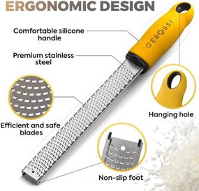 img 1 attached to Enhance Culinary Creativity with Premium Classic Series Zester & Grater - Professional Hand Held Kitchen Tool for Lemon, Chocolate, Cheese, Ginger, Vegetables - Elevate Your Kitchen Creations in Seconds!