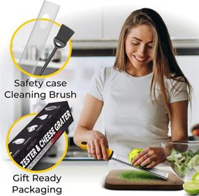 img 3 attached to Enhance Culinary Creativity with Premium Classic Series Zester & Grater - Professional Hand Held Kitchen Tool for Lemon, Chocolate, Cheese, Ginger, Vegetables - Elevate Your Kitchen Creations in Seconds!