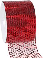 🎀 prasent 80 mm - 45 m 1-piece chicago honeycomb ribbon, red: vibrant and versatile decoration essential logo