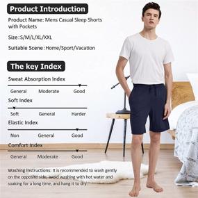 img 2 attached to AWLE Men's Lounge Pockets Lightweight Workout Clothing for Sleep & Lounge