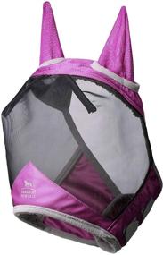 img 3 attached to Harrison Howard CareMaster Pro Luminous Horse Fly Mask with Ears Amethyst - Standard Size (M; Cob)