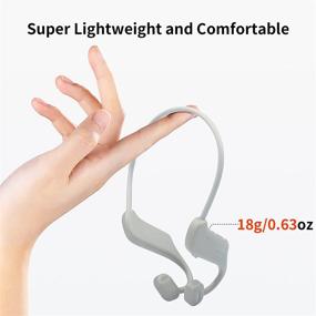 img 2 attached to 🎧 TOKANI Open Ear Headphone with Bluetooth 5.0 - Wireless Sports Headphone with Mic for Cycling, Running, Jogging, Driving. Indoor and Outdoor Use in Grey