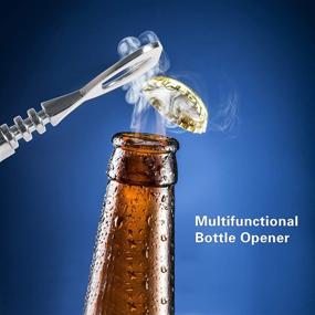 img 2 attached to 🍷 Multifunctional Kitchen Gadget: Wing Corkscrew Wine Opener with Stainless Steel Beer Cap Opener - Ideal Kitchenware for Bottles