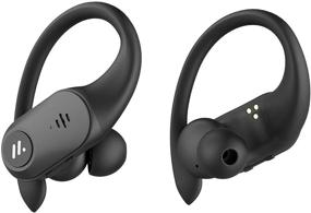 img 4 attached to 🎧 DOSS True Wireless Bluetooth Earbuds 5.0 with 30-Hour Playtime, CVC 8.0 Noise Reduction, USB C, Built-in Mic, IPX6 Sweatproof - Black