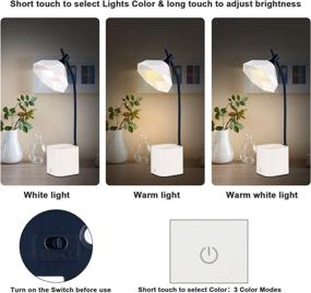 img 3 attached to 💡 Compact Rechargeable LED Desk Lamp for Small Spaces, Dimmable Eye-Caring Study Light Adjustable Brightness for Office Dorm Teens Girls Boys, 360° Flexible Goose Neck Desk Light