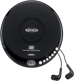 img 3 attached to 🎧 Jensen Portable CD-120BK Personal CD Player Compact 120 SEC Anti-Skip Music Disc Player – Lightweight & Shockproof with FM Radio and Pro-Earbuds for Kids and Adults