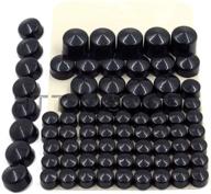 🏍️ httmt mt247-003-bk: black bolts toppers caps for 1991-2012 harley davidson dyna glide twin cam logo
