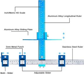 img 2 attached to Ultimate Cabinet Hardware Kit: King&amp;Charles Cabinet Hardware Big Kit with 3-in-1 Aluminum Alloy Template Tool, Handles/Pulls Template, and Center Punch