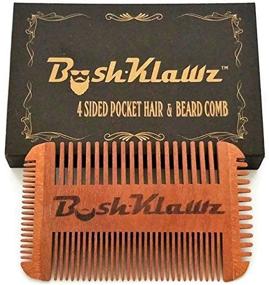 img 1 attached to 🧔 4Klawz Beard Comb - Ultimate Pocket Comb for Men's Hair, Beard, Mustache, and Sideburns