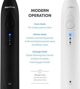 img 2 attached to 🦷 AquaSonic Duo Dual Handle Ultra Whitening 40,000 VPM Wireless Charging Electric ToothBrushes - 3 Modes with Smart Timers - 10 Dupont Brush Heads & 2 Travel Cases Included for Enhanced SEO