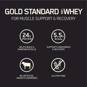 img 1 attached to Optimum Nutrition's Vanilla Ice Cream Gold Standard Whey Protein Powder, 2lb - May Vary in Packaging