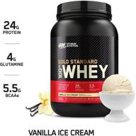 optimum nutrition's vanilla ice cream gold standard whey protein powder, 2lb - may vary in packaging logo