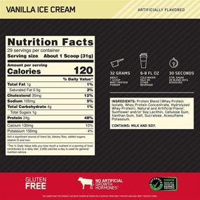 img 2 attached to Optimum Nutrition's Vanilla Ice Cream Gold Standard Whey Protein Powder, 2lb - May Vary in Packaging