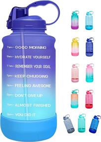 img 4 attached to Elvira Motivational Sports 64Oz Purple Green Gradient