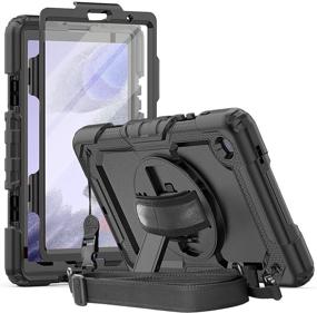 img 4 attached to 🔒 Premium Herize Samsung Galaxy Tab A7 Lite Case 2021 with Screen Protector - Full Body Shockproof Protective Case for Tab A7 Lite 8.7 Inch SM-T225/T220 - Durable Rugged Rubber Case with Hand Strap, Shoulder Strap