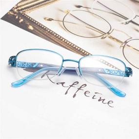 img 2 attached to 🌸 Floral Pattern Women's Progressive Multifocus Reading Glasses, JO Blue Light Blocking Computer Readers Eyeglasses