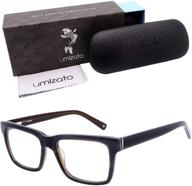 👓 umizato blue blocker glasses: relieve eye strain and sensitivity with retro handcrafted design, perfect for computer gaming and uv protection (brighton in smoke) logo