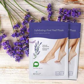 img 2 attached to 🦶 Soft Feet Solution: 4 Pack Foot Peel Mask for Removing Rough Heels, Effective Callus Remover & Exfoliator with Natural Ingredients