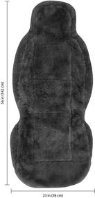 img 2 attached to 🐑 Eurow Sheepskin Seat Cover: Premium Quality, 56x23 Inches, Gray - Ultimate Comfort for Your Car Seats!