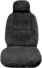 img 3 attached to 🐑 Eurow Sheepskin Seat Cover: Premium Quality, 56x23 Inches, Gray - Ultimate Comfort for Your Car Seats!