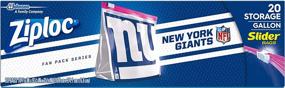 img 4 attached to 🏈 Convenient Ziploc Slider Storage Gallon Bags (20 Count) – Perfect for On-the-Go Snacks, Tailgating, and Homegating with an NFL New York Giants Twist!