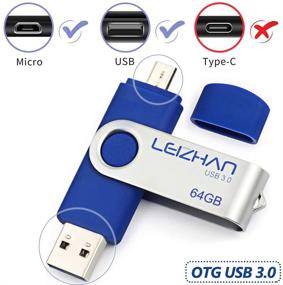 img 3 attached to 🔌 Leizhan 32GB USB 3.0 OTG флеш-накопитель для Samsung Galaxy S7 S6 S5 S4 S3, Xiaomi, LG, Sony и больше