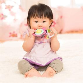 img 1 attached to 🌸 Infantino Spin & Teethe Gummy Flower Rattle: The Perfect Sensory Toy for Soothing and Entertaining Babies