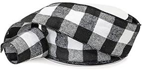 img 3 attached to 🌲 Lumberjack Ribbon, 2.5" Wide x 25 Yards, Black and White Buffalo Check Ribbon - Lightweight Flannel | Lumberjack Party Supplies