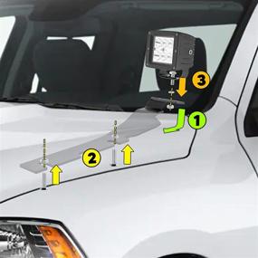 img 3 attached to 🚙 DODGE RAM 1500/2500/3500 Side Hood LED Cube Lights Mounting Kit with Dasen LED Mount Brackets and Wiring - 3 Inch 18W Cube Lights