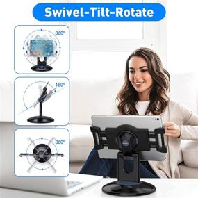 img 3 attached to AboveTEK Retail Kiosk iPad Stand: 360° Rotating Pro-Business Tablet Holder for Store POS Office Showcase