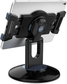 img 4 attached to AboveTEK Retail Kiosk iPad Stand: 360° Rotating Pro-Business Tablet Holder for Store POS Office Showcase