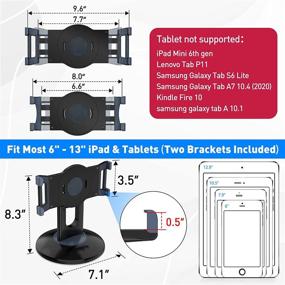 img 2 attached to AboveTEK Retail Kiosk iPad Stand: 360° Rotating Pro-Business Tablet Holder for Store POS Office Showcase