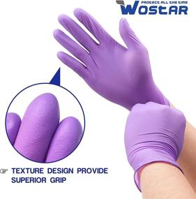 img 1 attached to 🧤 Wostar Nitrile Disposable Protective Gear for Industrial Occupational Health & Safety