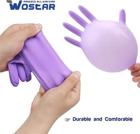 img 2 attached to 🧤 Wostar Nitrile Disposable Protective Gear for Industrial Occupational Health & Safety