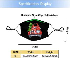 img 1 attached to 🎄 Winter Wonderland Essential: Merry Christmas Mask with Nose Wire & Adjustable Ear Loops - Washable Cloth Face Protection