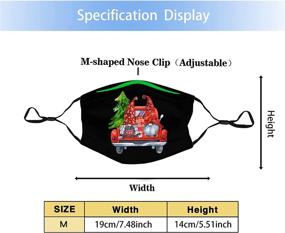 img 2 attached to 🎄 Winter Wonderland Essential: Merry Christmas Mask with Nose Wire & Adjustable Ear Loops - Washable Cloth Face Protection