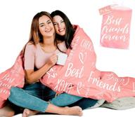 🎁 top-rated best friend blanket: perfect birthday gifts for women, teen girls, bffs, sisters - soul sister gifts (coral pink, 50" x 60") logo