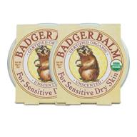 🦡 badger - 2 oz (2 pack) unscented dry skin balm for sensitive and cracked skin, moisturizing balm for dry skin, fragrance-free skin moisturizer logo