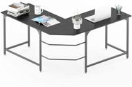 l-shaped gaming and study workstation desk - elephance corner computer desk for home office logo