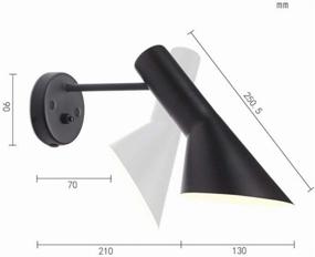 img 2 attached to 🔥 Minimalist Nordic Modern Black Wall Sconces - AJ Wall Light Fixtures with Adjustable Angle Head. Perfect Wall Mounted Light Lamp for Living Room, Barn, Aisle, Corridor Porch, and Bar.