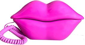 img 4 attached to 📞 TelPal Corded Lips Telephones: Rose Pink Seductive Landline Phone for Home and Office with Real Working Mouth Shape - Cute Cartoon Gift for Girls