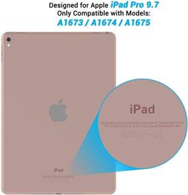 img 3 attached to 📱 Transparent Slim Silicone iPad Pro 9.7 inch Case - Flexible Soft TPU Shockproof Tablet Computer Case for Model A1673 A1674 A1675 (2016)