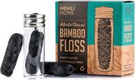 🎍 bamboo charcoal floss - reusable container with 3x refills - 99 yards - natural mint flavor - vegan & plant-based candelilla wax floss logo