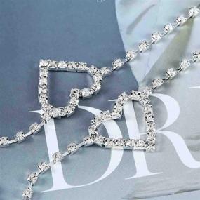 img 1 attached to 💖 Boho Silver Love Waist Chain Rhinestone Heart Belly Chains: Sparkling Crystal Body Jewelry for Women and Girls - Summer Edition